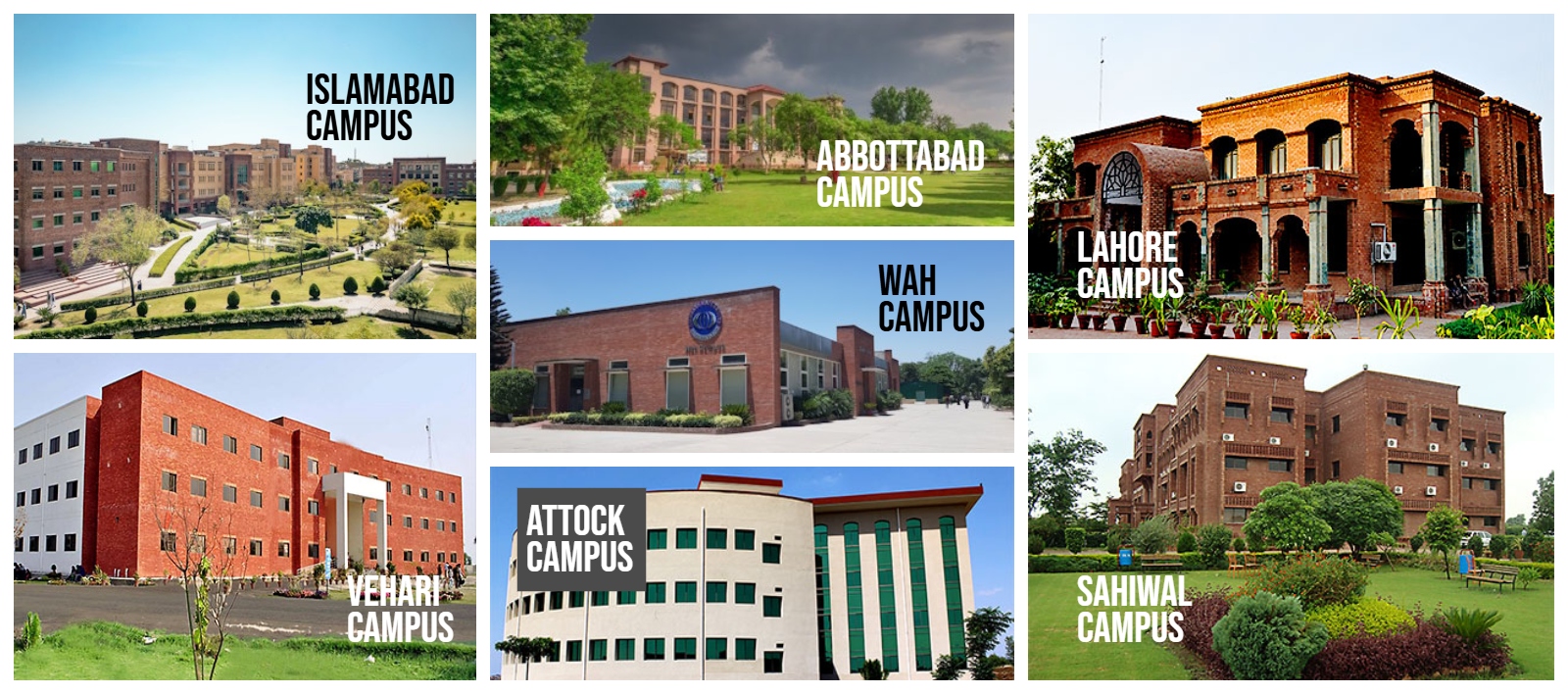 COMSATS University Islamabad - 7 Campuses