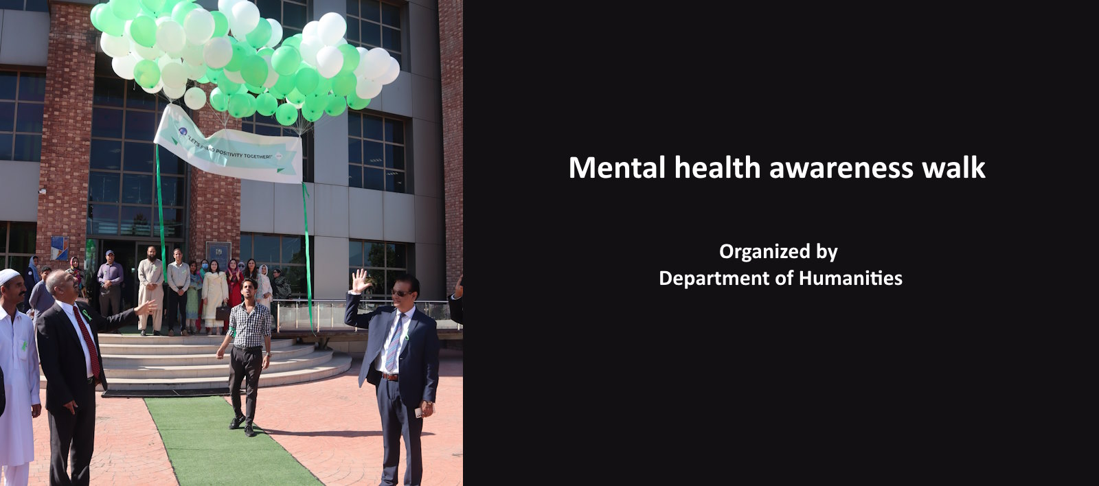 Mental health awareness walk, organized by Department of Humanities