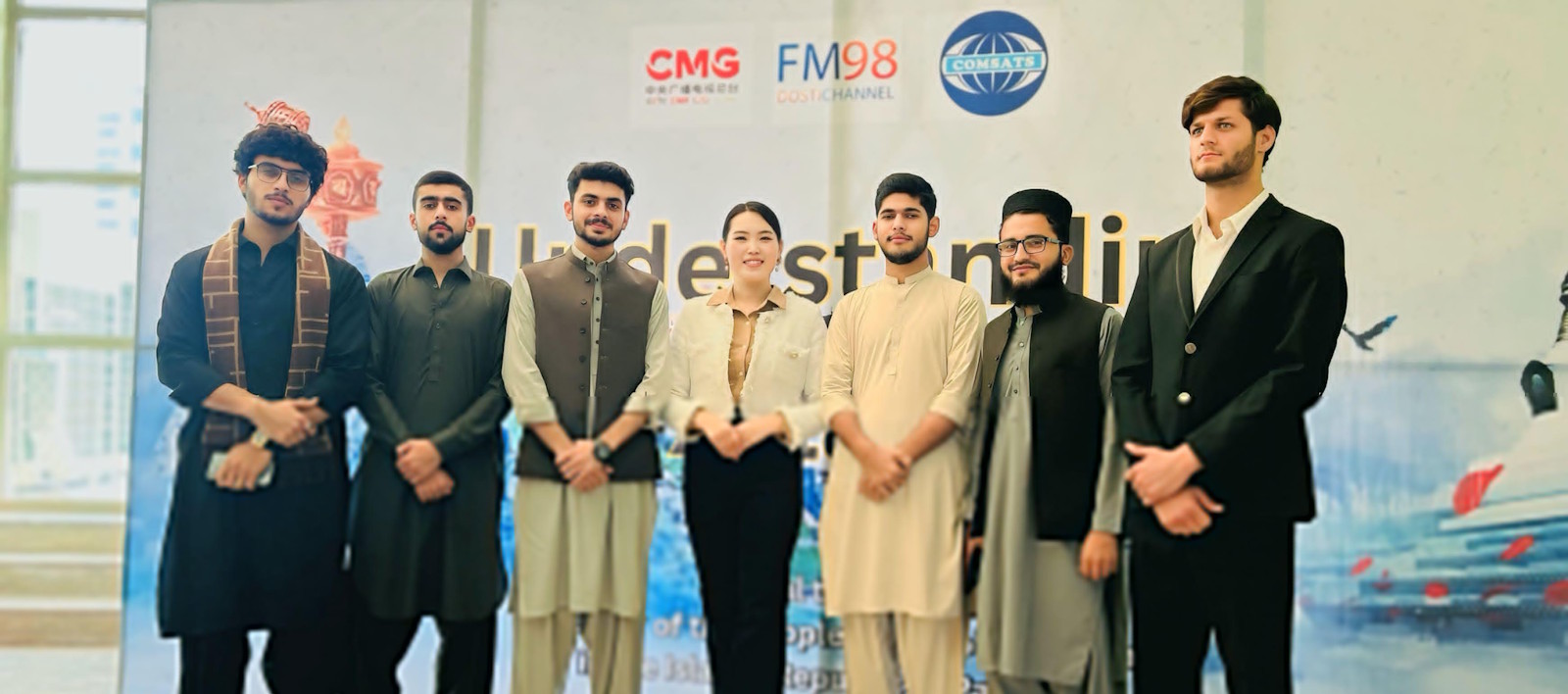 Students of BS-IR with Ms. Wang Bing Xia, Chinese Media Representative (CMG) during the Conference - Understanding Xizang - at COMSATS University Islamabad.